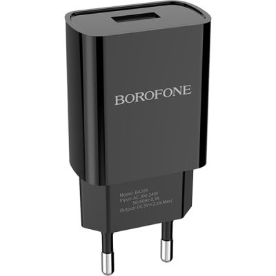   BOROFONE BA20A Sharp USB + cable USB to Micro 5P 10.5W Black (6931474702135) -  6