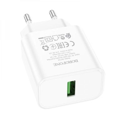  BOROFONE BA72A Spring USB QC3.0 White (6974443388558) -  1