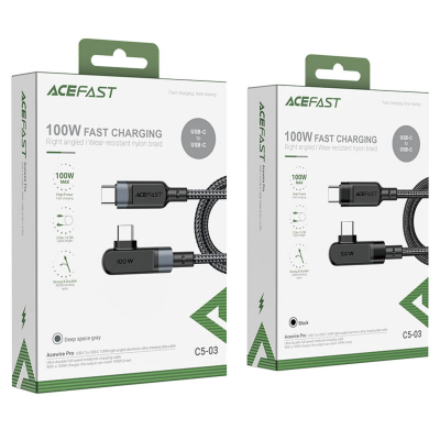 ���� ������ USB-C to USB-C 2.0m 5A 100W nylon C5-03 black Acefast (6974316281016) - �������� 4