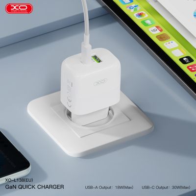 �������� ���������� XO L138 48W USB-C PD30W + USB-A QC18W White (L138_White) - �������� 7