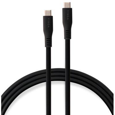 ���� ������ USB-C to USB-C 1.2m UBS3.2 Gen2 10G 100W Chip Silicon Black Vinga (VCPDCCC31012SB) - �������� 1