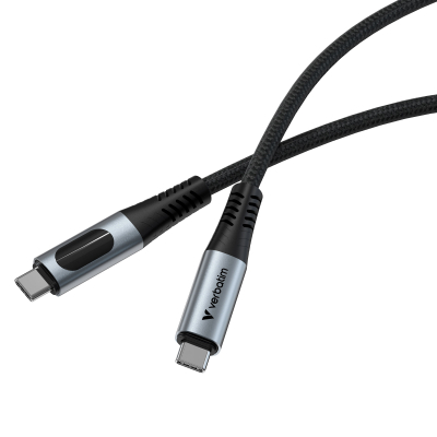 ���� ������ USB-C to USB-C 1.2m with display 100W black Verbatim (31848) - �������� 2