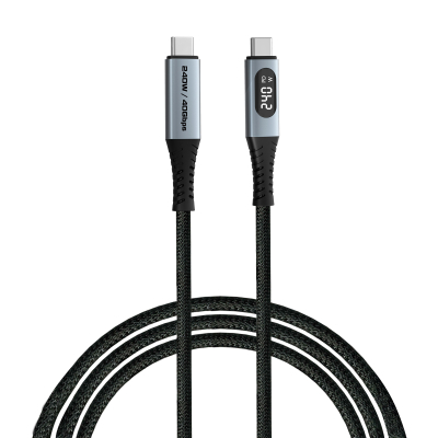 ���� ������ USB-C to USB-C 1.2m with display 240W black Verbatim (31849) - �������� 1
