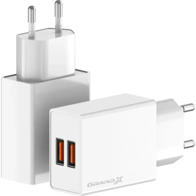   Grand-X CH-15W 2xUSB 10.5W Black (CH-15W) -  3