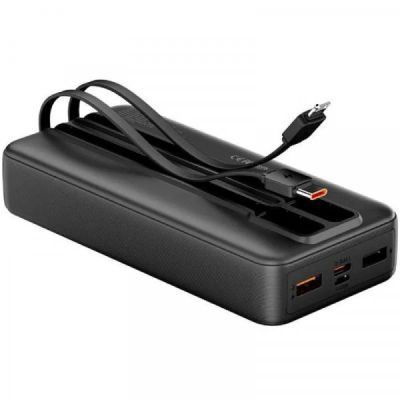 ������� ������������� Vention 20000mAh 22.5W 3A PD, Built-in USB-C+Lightning Cables, Black (FHPB0) - �������� 2