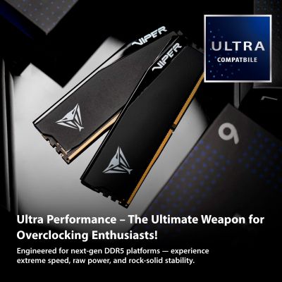 ������ ������ ��� ���������� DDR5 64GB (2x32GB) 6000 MHz Viper Elite 5 Ultra Patriot (VEU564G6028K) - �������� 6