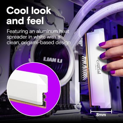 ������ ���'�� ��� ����'����� DDR5 32GB (2x16GB) 6400 MHz Pro Overclocking White Micron (CP2K16G64C38U5W) - �������� 5