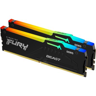 ������ ���'�� ��� ����'����� DDR5 64GB (2x32GB) 5600 MHz Beast RGB EXPO Black Kingston Fury (ex.HyperX) (KF556C36BBE2AK2-64) - �������� 1