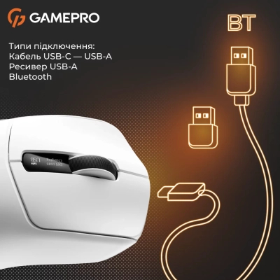 ����� GamePro Genesis Ranker Wireless/Bluetooth/USB White (GM012W) - �������� 2