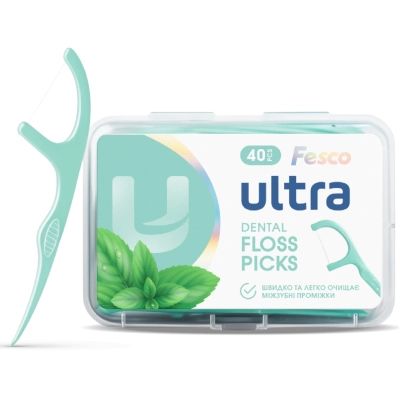 ����-���������� Fesco Ultra Dental Floss Picks 40 ��. (4820204702410) - �������� 1