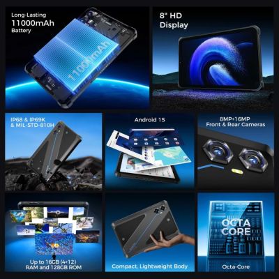 ������� OUKITEL RT3 plus 8" 4/128GB/ NFC / LTE Black (6941749808516) - �������� 4