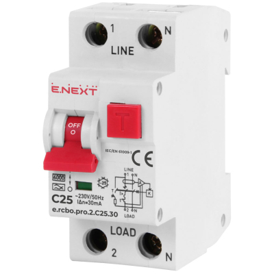 ��������������� ������������ ������� E.NEXT 1-�.+N e.rcbo.pro. C 25� 30�� (p0720010) - �������� 1