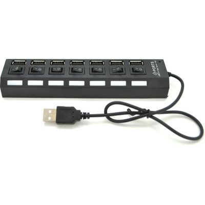 ������������ Voltronic USB 2.0 to 7xUSB with switches black (YT-H7SHS-B) - �������� 1