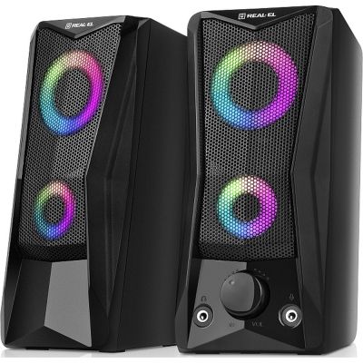   REAL-EL S-107 USB Black (EL121100017) -  5