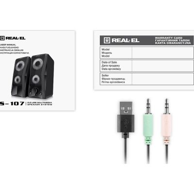   REAL-EL S-107 USB Black (EL121100017) -  9