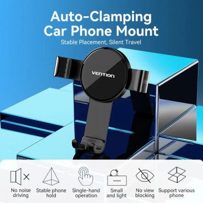 ������������� ���������� Vention 4.7-7.2" Car Phone Mount With Duckbill Clip Black (KCGB0) - �������� 3