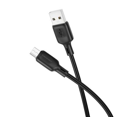 ���� ������ USB 2.0 AM to USB-C 1.0m 60W silicone black BOROFONE (6941991115455) - �������� 3
