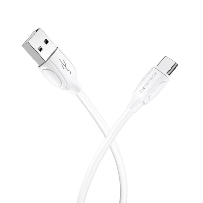 ���� ������ USB 2.0 AM to USB-C 1.0m 3A white BOROFONE (6931474701800) - �������� 2