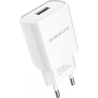 �������� ���������� BOROFONE BA20A USB 10.5W + cable USB to USB-C white (6931474700742) - �������� 1