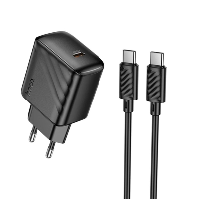 �������� ������� HOCO CS24A USB-C PD25W + cable USB-C to USB-C black (6942007639774) - �������� 1