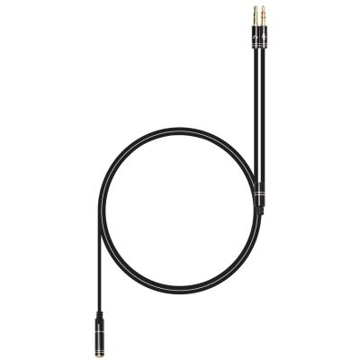   3.5mm F to 2x3.5mm M 0.4m (4pin) black XoKo (AC-009) -  2