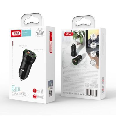   XO 1xUSB QC3.0 + 1xUSB-C PD18W black (CC33-BK) -  7