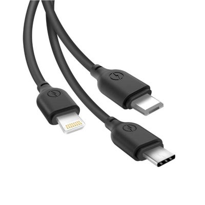 ���� ������ USB 2.0 AM to Lightning + Micro 5P + USB-C 1.0m 2.1A black XO (NB103-3in1-1-BK) - �������� 3