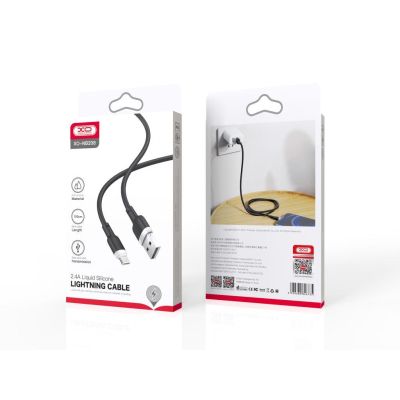 ���� ������ USB 2.0 AM to Lightning 1.0m 2.1A silicone black XO (NB208-L-1-BK) - �������� 3