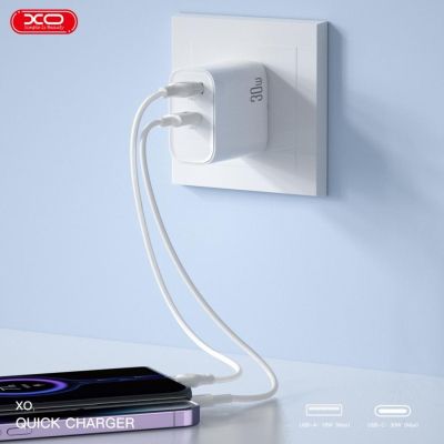   XO 1xUSB-C PD30W + 1xUSB QC3.0 (XO-QC16) -  2