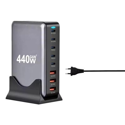   XoKo 2xUSB- PD100W + 3xUSB- PD65W + 3xUSB QC18W 440W GaN (QC-400) -  4