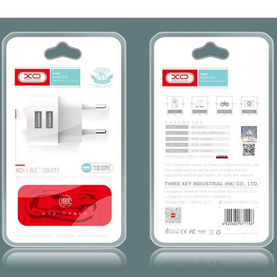  XO 2xUSB 2.4A + cable USB to Micro 5P white (L62-M-WH) -  4