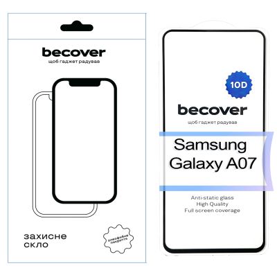 ���� ������� BeCover 10D Samsung Galaxy A07 SM-A075 Black (713684) - �������� 1