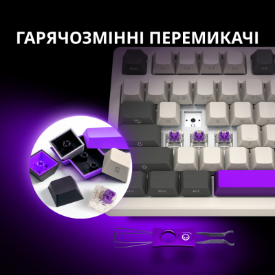 ���������� Lorgar KBP70TKLW Wireless TKL Mechanical Pro UA Black/Red (LRG-KBP70TKLW-BK-US) - �������� 5