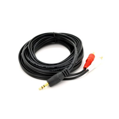   3.5mm M to 2xRCA M 1.5m black Voltronic (YT-3.5(M)/2RCA(M)-1.5Cu) -  1