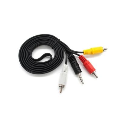   3.5mm M to 3xRCA M 1.8m black Voltronic (YT-3.5(M)/3RCA(M)-1.8Cu) -  1