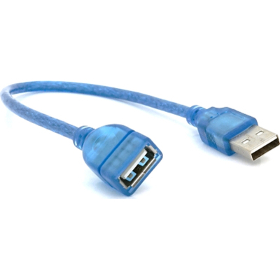 ���� ������ USB 2.0 AM/AF 0.3m blue transparent Voltronic (YT-AM/AF-0,3TBL) - �������� 1