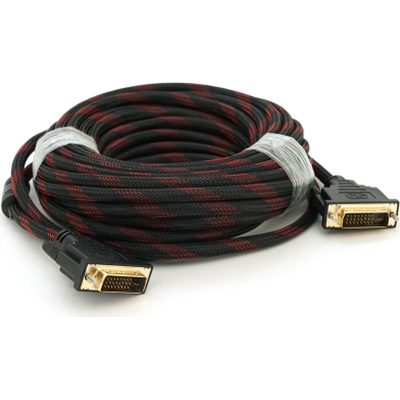   DVI M to DVI M 10.0m 24+1pin black/red Merlion (YT-DVI(M)/(M)NY/RD-10m) -  2