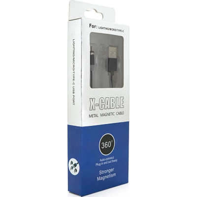 ���� ������ USB 2.0 to Lightning 2.0m 2A magnetic nylon black PiPo (18166) - �������� 4