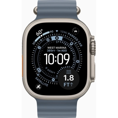 �����-�������� Apple Watch Ultra 3�GPS + Cellular�49mm�Natural Titanium Case with Anchor Blue Ocean Band (MEWH4QP/A) - �������� 2