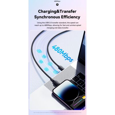 ���� ������ USB-C to Lightning 2.0m 20W white Essager (EXCTL-WLA02-P) - �������� 6