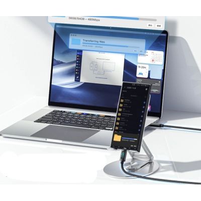 ���� ������ USB 2.0 AM to USB-C 2.0m 7A LED black Essager (EXCT-XYA01-P) - �������� 4