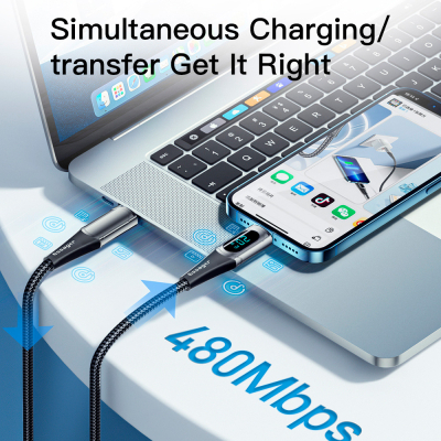 ���� ������ USB-C to Lightning 2.0m 20W Digital Display blue Essager (EXCTL-YDA03) - �������� 7