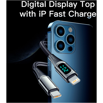 ���� ������ USB-C to Lightning 2.0m 20W Digital Display blue Essager (EXCTL-YDA03) - �������� 8