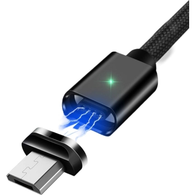  USB 2.0 AM to Micro 5P 1.0m Magnetic black Essager (EXCCXM-ML01) -  2