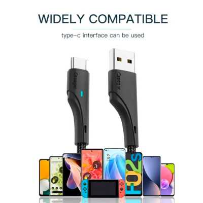 ���� ������ USB 2.0 AM to USB-C 0.25m black Essager (EXCT-LSB01) - �������� 9
