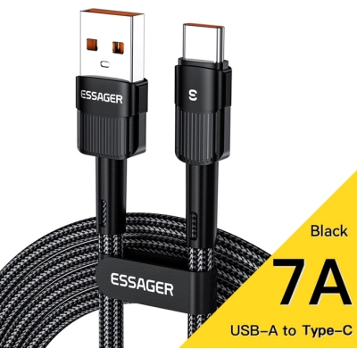���� ������ USB 2.0 AM to USB-C 2.0m 7A black Essager (EXCT-XCA01) - �������� 1