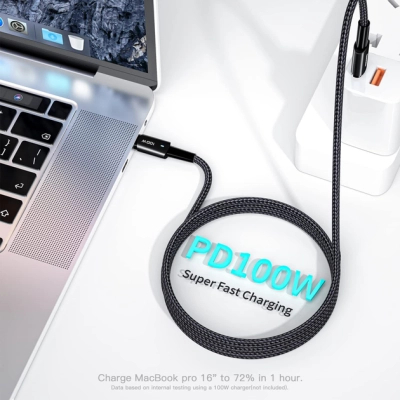 ���� ������ USB-C to USB-C 2.0m 100W black Essager (EXCTT1-CGA01) - �������� 3