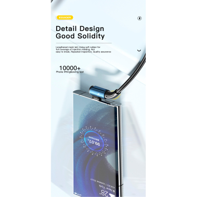 ���� ������ USB 2.0 AM to USB-C 2.0m 100W blue Essager (EXCWT7A-CGA03-P) - �������� 7