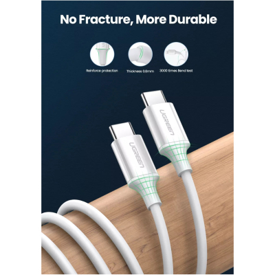 ���� ������ USB-C to USB-C 0.5m 3A 60W US264 white UGREEN (60517) - �������� 2