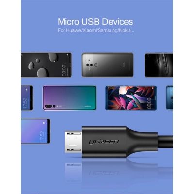 ���� ������ USB 2.0 AM to Micro 5P 0.5m 2A US289 black Ugreen (60135) - �������� 4